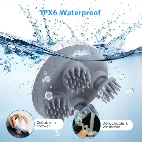 Newest Handheld Cat Massager Dog Massager, Electric Pet Massager with 4 Heads for Relieving Tight Muscles
