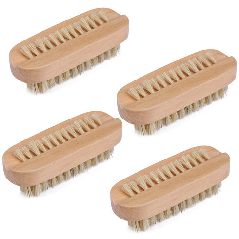 Tbestmax Cleaning Nail Brush, Wood 2 Side for Manicure Pedicure, 4 Pack for Women and Kids
