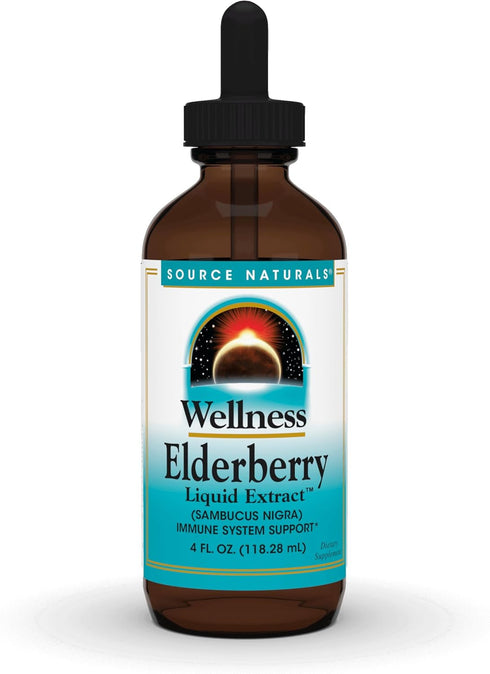 Source Naturals Wellness Elderberry Liquid Extract, for Immune System Support* - Sambucus
