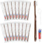 Disposable Toothbrushes with Toothpaste, Travel Toothbrush Kit, Individually Packaged, Brown, with Floss