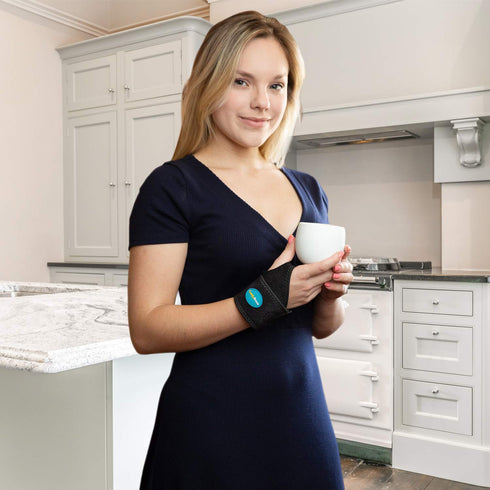 ComfyBrace Premium Lined Wrist Wrap, Carpal Tunnel Wrist Brace, Adjustable, Fits Both Hands, One Size