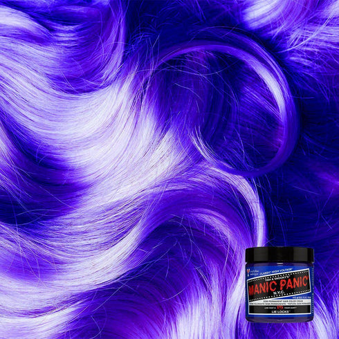 MANIC PANIC Classic Lie Locks Semi Permanent Hair Color - Medium Indigo Purple Hair Dye, Vegan & Cruelty-Free (4oz)
