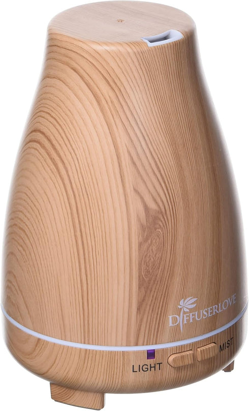 Diffuserlove Essential Oil Diffuser, 200ML Aroma Mist Humidifiers with 7 Color LED Lights, Auto Shut-Off