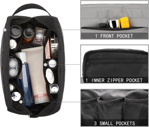 Vorspack Travel Toiletry Bag for Men - Large Water Resistant Hanging Dopp Kit for Toiletries Accessories
