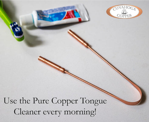Pure Copper Tongue Cleaner – 100% Pure Copper Natural Tongue Scraper for Optimal Oral Hygiene