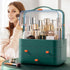 Large Capacity Makeup Organizer with Lid - Preppy Skincare Organizer, Cosmetic Storage Box & Display Cases (Green)