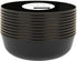 Blue Sky Edge Black Bowls with Gold Rim - 16 oz (10 Count) Disposable Round Plastic for Parties, Events & Occasions