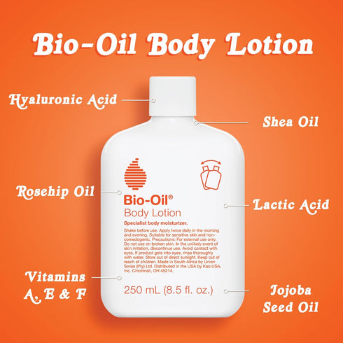 Bio-Oil Moisturizing Body Lotion for Dry Skin, Ultra-Lightweight Hydration with Jojoba/Rosehip/Shea Oil, 8.5 oz