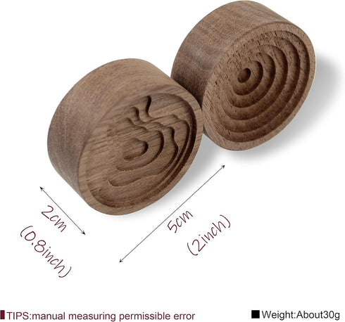 Essential Oil Diffuser: 2 Pieces Pack Wooden Aromatherapy Round Home Office Car Diffuser