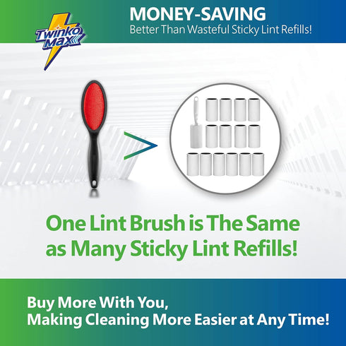Lint Remover Brush, Magic Lint Brush, Pet Hair Remover, 2-Sided Reusable Clothes Brush for Sheet and Carpet Cleaning,