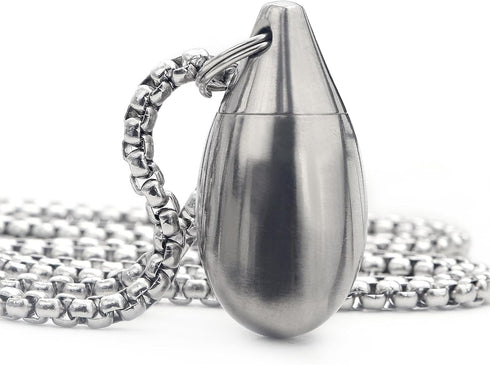 Pill Holder Necklace Nitro Pill Case, Titanium Waterproof Pill Container Necklace for Men Women, Small Pill Box with