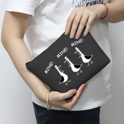 MNIGIU Nemo Seagull Cosmetic Bag, Seagull Lovers Gifts Underwater Animal Souvenir Gift (MINE Black Bag)