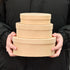 WANDIC Paper Mache Box, Set of 3 Oval Paper Mache Containers with Lids for Painting, Crafting & Storage Accessories