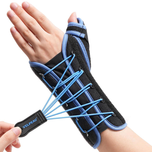 Velpeau Carpal Tunnel Wrist Brace, Thumb Stabilizer Night Support, Pain Relief for Tendonitis, Left Hand, L