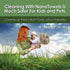 Life Miracle 4-Pack (8x8, Nano Towels - Amazing Eco Fabric That Cleans Virtually Any Surface with Only Water. No More