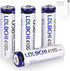 LDLDCHI 4100mWh Rechargeable AA Lithium Batteries, 4 Pack 1.5V Double A Battery with