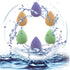 Snowflakes Mini Beauty Makeup Sponge Blender, 6 pcs, Latex Free for Detailed Application