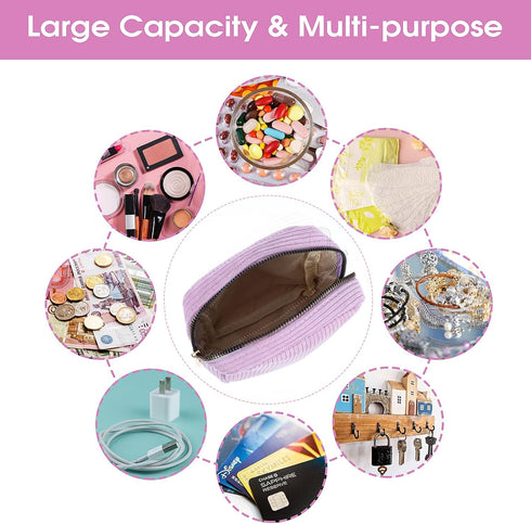 Xinjoduz Feminine Menstrual Care Bags for Teen Girls, Mini Corduroy Period Bag for Storing Sanitary Napkins Portable