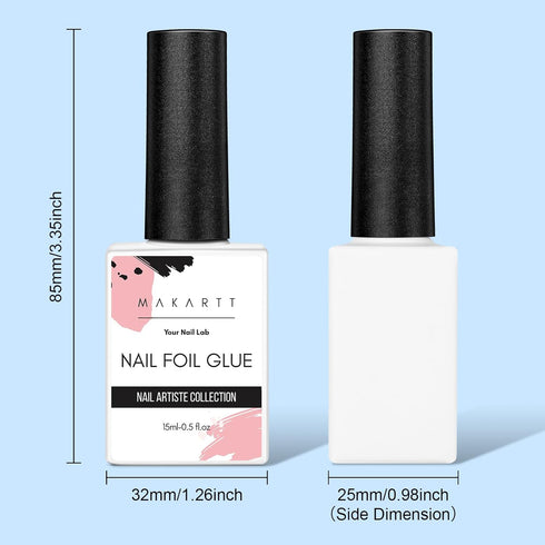 Makartt Nail Foil Glue Gel for Nail Art, Strong Adhesion Foil Transfer Gel, 15ML (0.5 fl.oz)