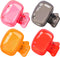4 Pack Travel Toothbrush Head Covers, Portable Plastic Clip Protector Cap for Household, Travel, School (Grey, Red,