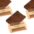 Wooden Beard Comb, 3 Pieces with Durable Cases for Men, Fine & Coarse Teeth, Brown Deer Design
