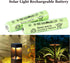 12 Packs 1.2V AAA 400mAh Ni-MH Rechargeable Batteries for Garden Solar Lights
