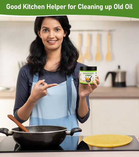 Cooking Oil Solidifier, 100% Plant-Based Powder for Grease Disposal, Solidifies Up to 40 Cups