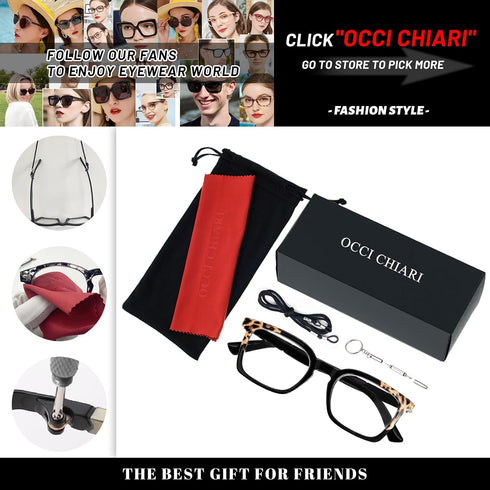 OCCI CHIARI 5.0 Reading Glasses for Women, Designer High Power Readers (4.0 to 3.5)
