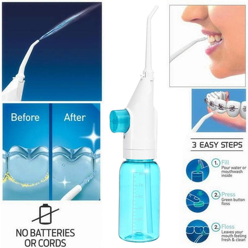 Portable Oral Irrigator Water Flosser - Dental Water Toothbrush with 5pcs Nozzles for Home Travel Hygiene