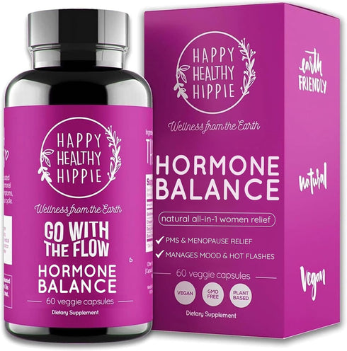 Hormone Balance Supplement for Women – PMS Support, Menopause & Perimenopause | Bloating Relief, Mood, 60 Ct