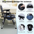 toxaaiwr Commode Commode 1 Folding Bedside Portable Shower Chair Padded Seat Bedside Toilet for Elderly and Disabled