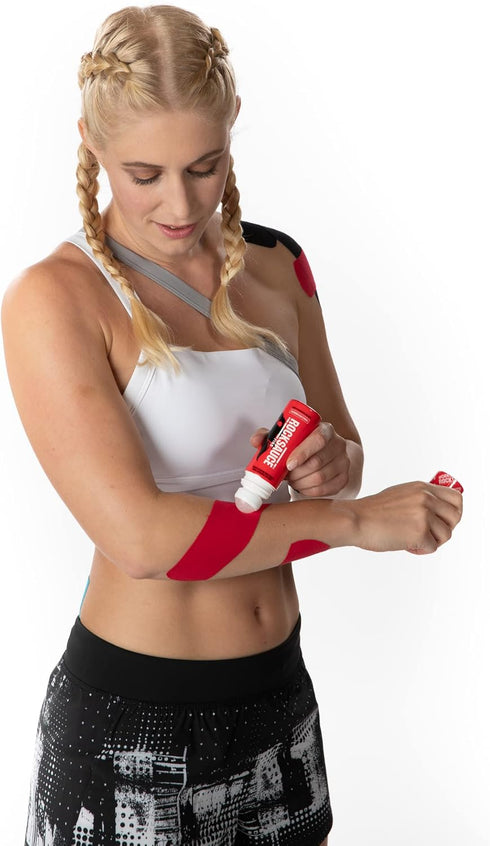 RockTape RockSauce Fire Heated Roll On Pain Relief, 3 ounce, Red