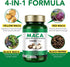 Vceeoy 1500 -60 Maca Root, Black Pepper Extract Capsules for Women & Men with mg Black, Red & Yellow Maca,Gives Energy