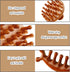 ZHLKHIOP 2 Pack Bamboo Scalp Massager, Wooden Scalp for Hair Growth and Stress Relief, Portable Head Massage Tool
