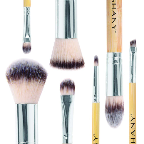 SHANY Makeup Brushes, I Love Bamboo, 7pc Petite Pro Bamboo Brush Set with Carrying Case