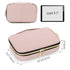 Yarwo Travel Makeup Brushes Bag, Portable Cosmetic Bag for Brushes (up to 9.4") and Essentials, Dusty Rose