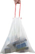 2.5 Gallon White Drawstring Trash Bags, 120 Counts, 2 Rolls