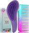Lily England Detangler Brush & Hair Comb Set - Lightweight Hair Brush & Wide Tooth Comb for Women & Kids, Smooth