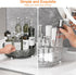 J WARRIOR 360 Rotating Makeup Organizer, Spinning Skincare Storage for Vanity, Turnable Cosmetics Organizers (Grey)