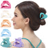 RC ROCHE ORNAMENT 6 Pcs Women's Oval Hollow Curved Jaw Clamp Hair Clips, Medium Pastel
