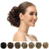 Yamel Messy Bun Scrunchie Chignon Hairpiece Updo Curly Bun Extension Combs in Dark Brown