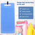 MZD 50cm Long Plastic Rectangle Washboard for Washing Clothes (Red)