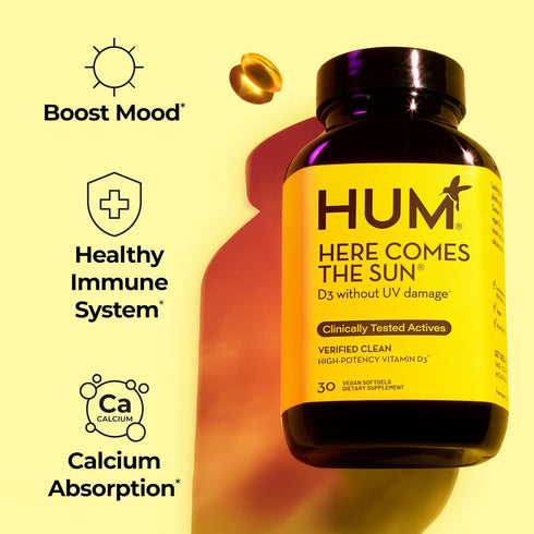 Immune Immune D3 30 HUM Here Comes The Sun Support Supplement with Vitamin D Supplements for Women and Men for a
