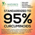 Nature's Tumeric Herbal Extract Supplement - Turmeric Curcumin with BioPerine Black Pepper & Ginger 2600mg - 120