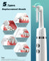 Tooth Polisher, Rechargeable Tooth Whitening Kit for Teeth Cleaning and Whitening, 3 Tooth Polish Paste and 5 Brush