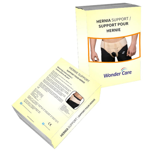 Wonder Care Hernia Belt for Men, Inguinal Hernia Truss Support with Removable Compression Pads & Adjustable Straps,