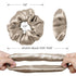 LILYSILK Silk Hair Scrunchies, 100% Mulberry, No Damage, Elastic Ponytail Holders, 1Pc, Coffee