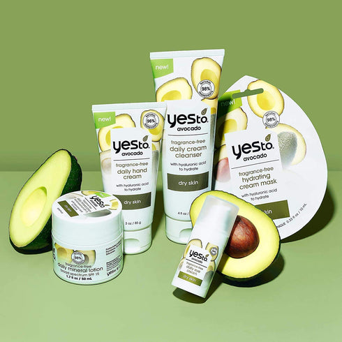 Yes To Avocado Daily Eye Cream, Fragrance-Free, Hydrating & Smoothing with Hyaluronic Acid & Omega 3, 0.5 Fl Oz