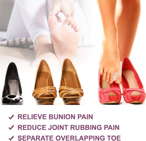Bunion Cushion Protector, 10 Packs of Bunion Corrector Pads with Separator for Big Toe, Clear Gel Shield