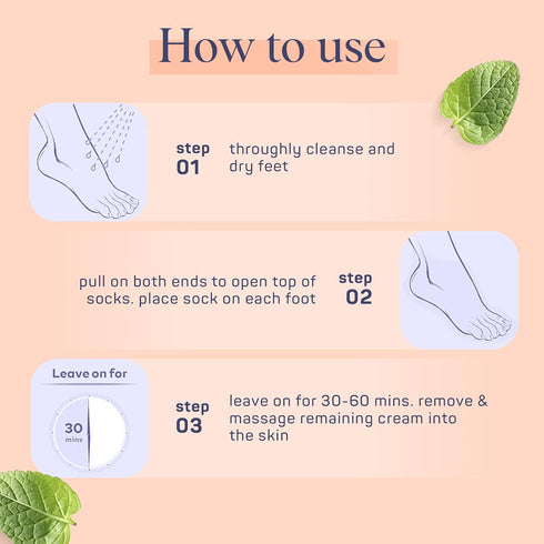 SpaLife 8-Pack Softening Care Foot Sockies - Spearmint & Tea Tree Oil Exfoliating Moisturizing Treatment
